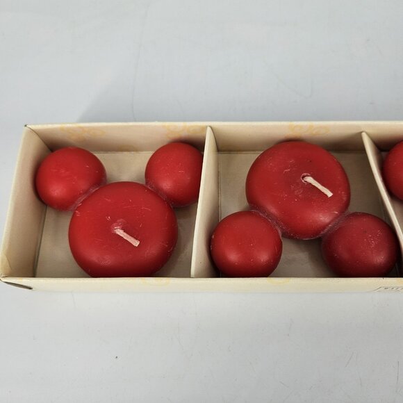 Disney Mickey Head Floating Candles Set Of 4 Red Walt Disney World At Home - Picture 5 of 11